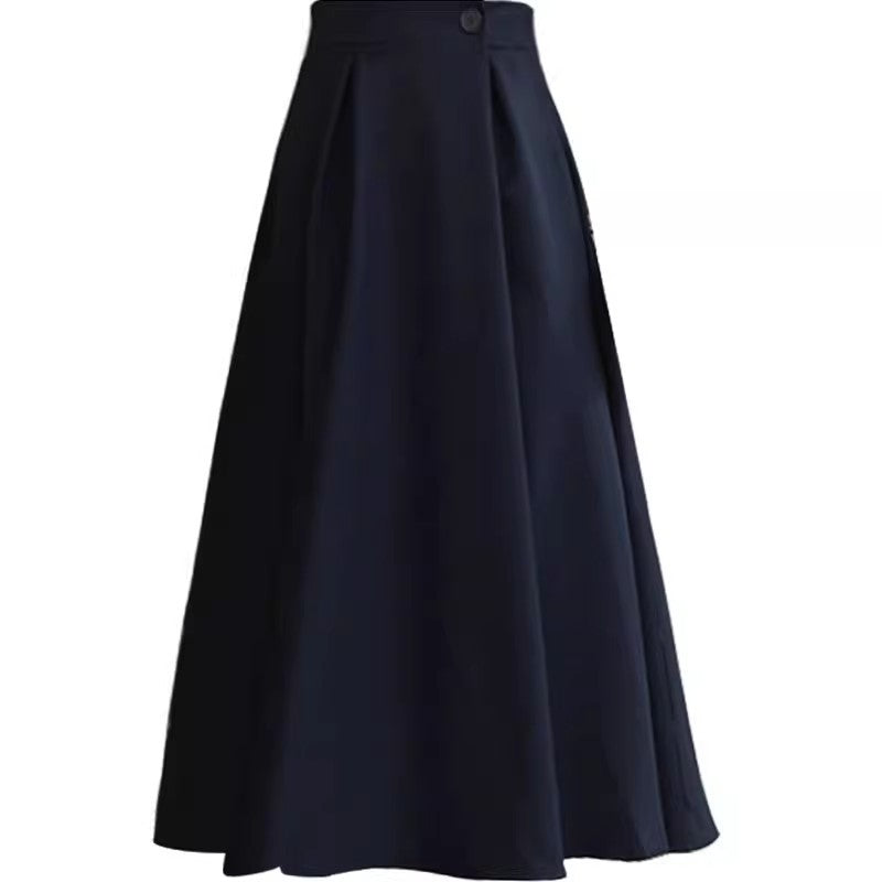 Women Elegant A-Line Midi Skirt Mune Fashion