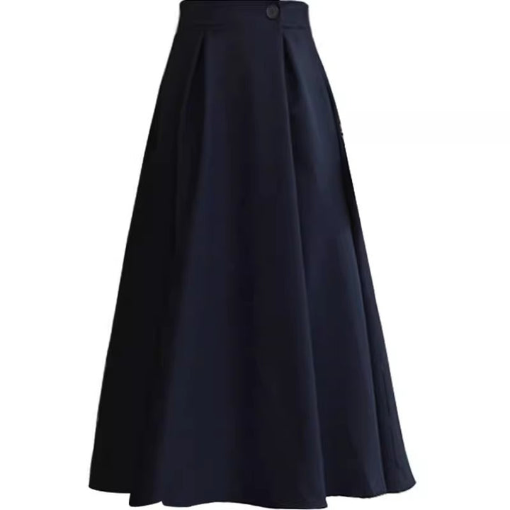 Women Elegant A-Line Midi Skirt Mune Fashion
