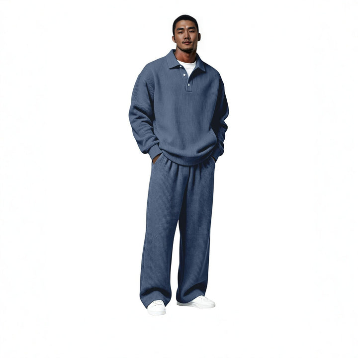 Men's Comfortable Leisure Suit with Collar Mune Fashion