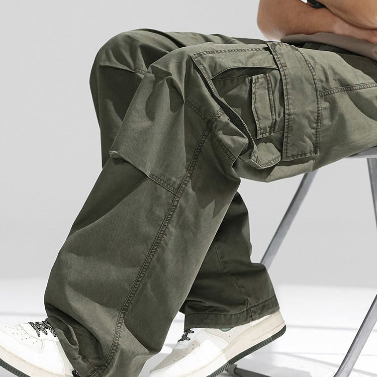 Men's cargo pants with drawstring waistband, multifunction pockets & adjustable leg cuffs Mune Fashion