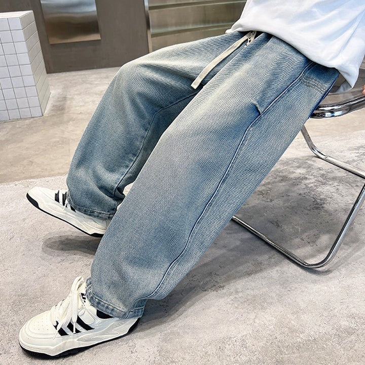 Ladies wide denim pants with unique embroidery Mune Fashion