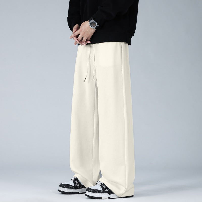 Men's Wide Oversized Baggy Lounge Pants with Drawstring Waistband and Flowing Jersey Quality Mune Fashion