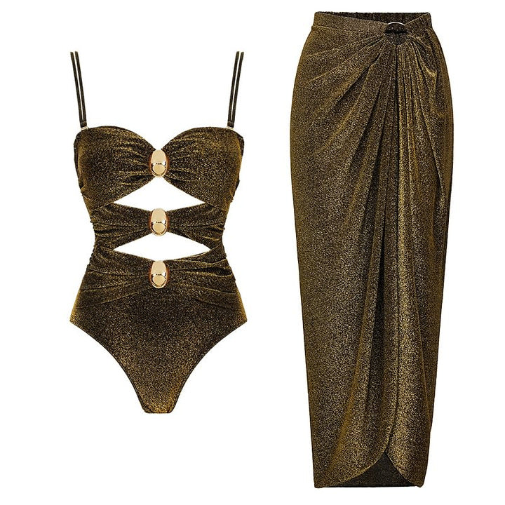 Women Glamorous One-Piece Swimsuit with Refined Cut-Out Details Mune Fashion