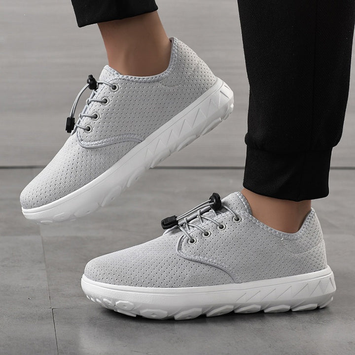 Women Lightweight Leisure Sneakers with Quick Lace Cord, Perforated Mesh & Shock-Absorbing Outsole Mune Fashion