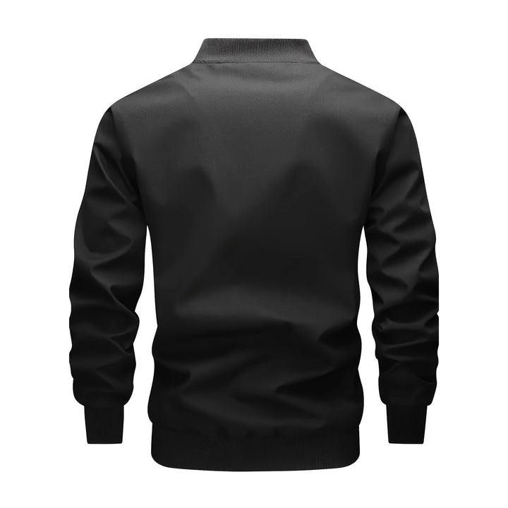 Men's utility bomber jacket with chest flap pockets, shoulder straps, and ribbed cuffs Mune Fashion