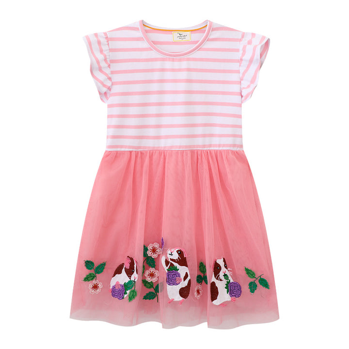 Girls tulle dress with playful design Mune Fashion