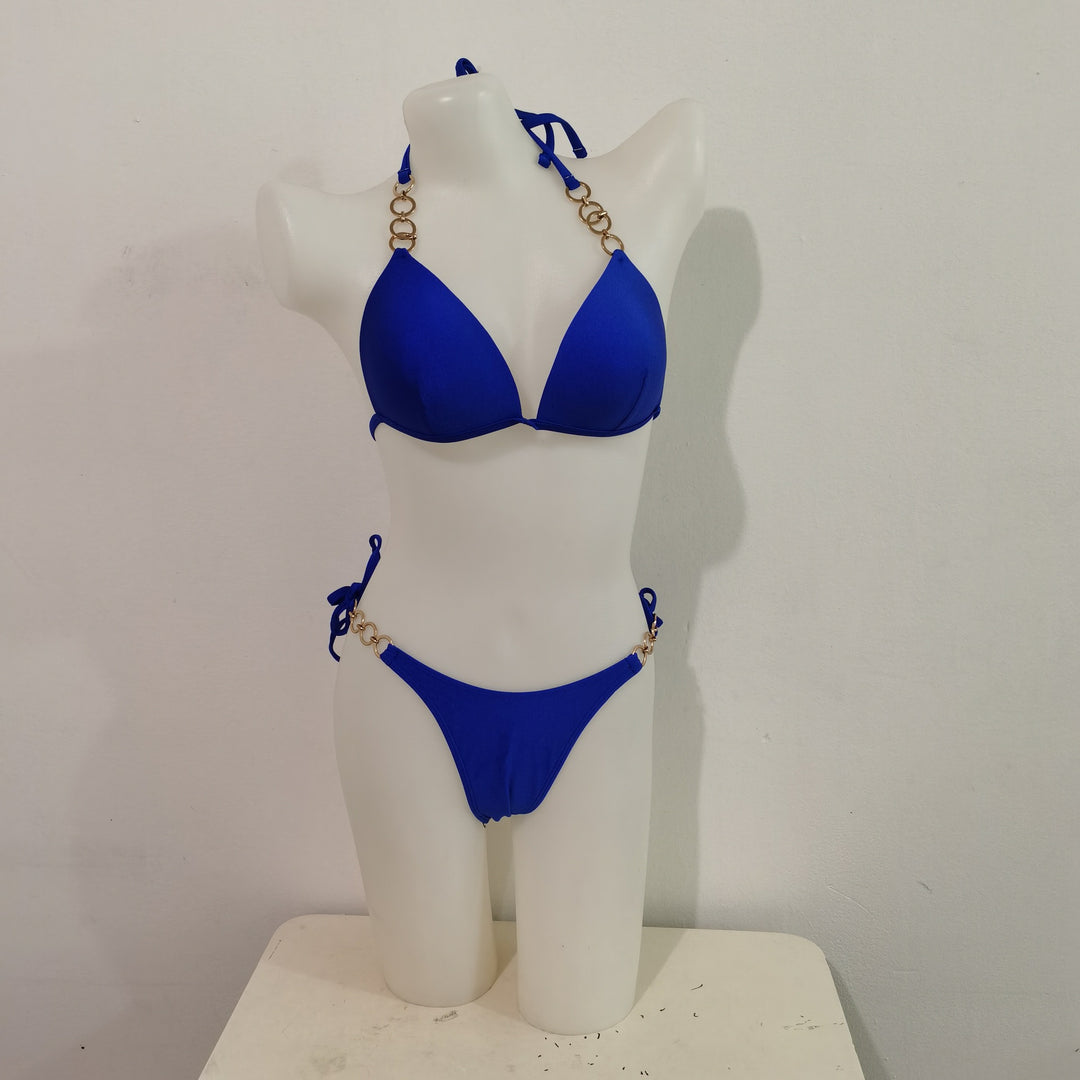 Women Triangle Bikini with Elegant Gold Details Mune Fashion