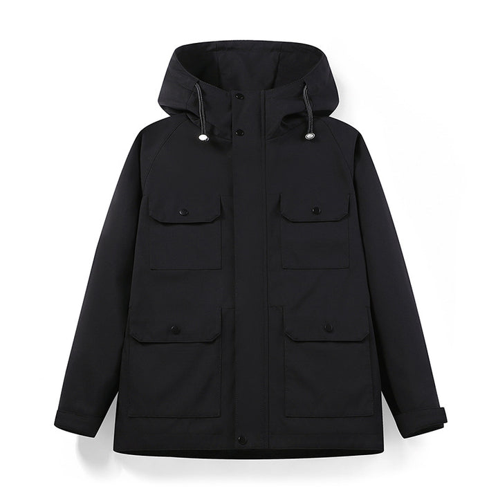 Men's water-repellent field jacket with hood and multifunctional pockets Mune Fashion