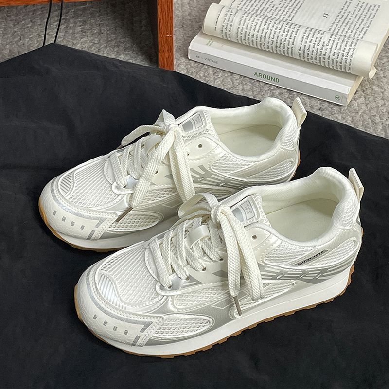 Women Lightweight Mesh Running and Leisure Sneakers with Profiled Rubber Sole Mune Fashion