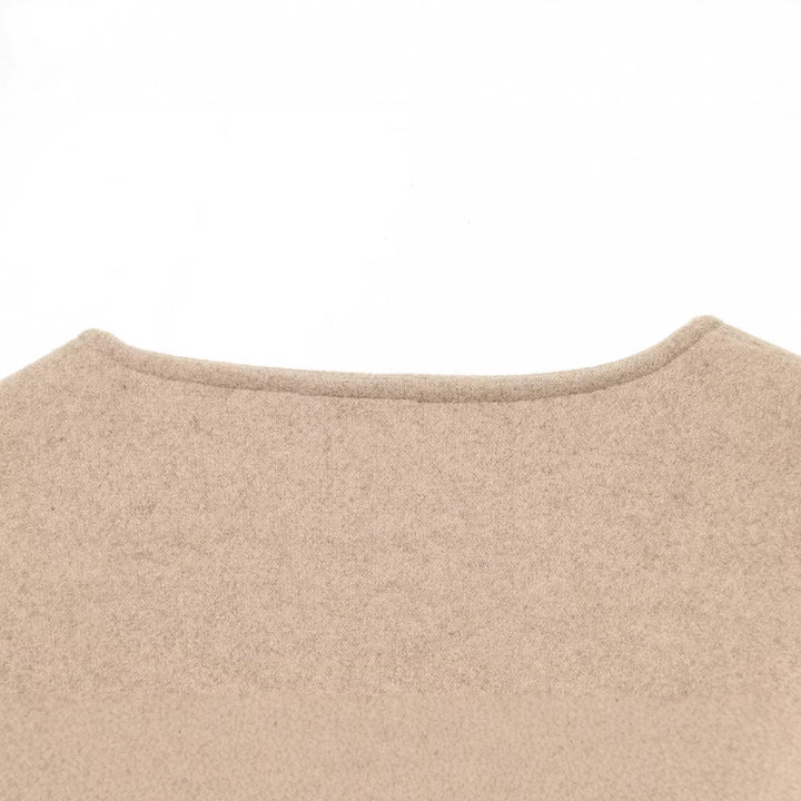 Women's short jacket in boxy-cropped wool blend with visible metal zipper and contrast cuffs Mune Fashion