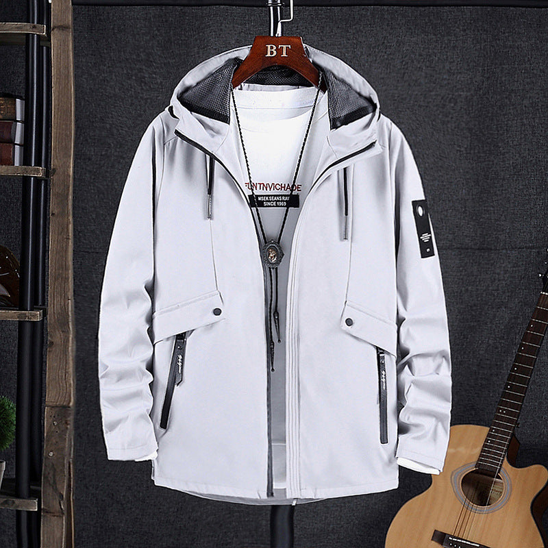Men's wind and water-resistant softshell field jacket with mesh hood lining and concealed zip pockets Mune Fashion