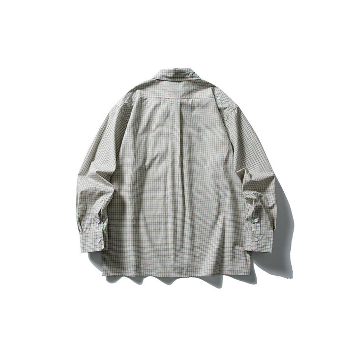 Unisex Boxy Shirt with fine check, Kent collar and relaxed oversized cut Mune Fashion