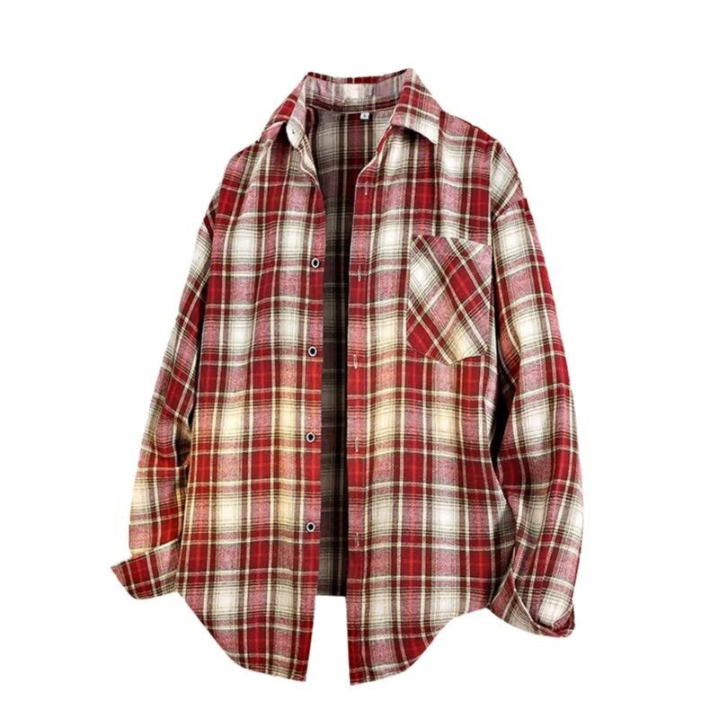 Women Oversized Check Shirt Mune Fashion