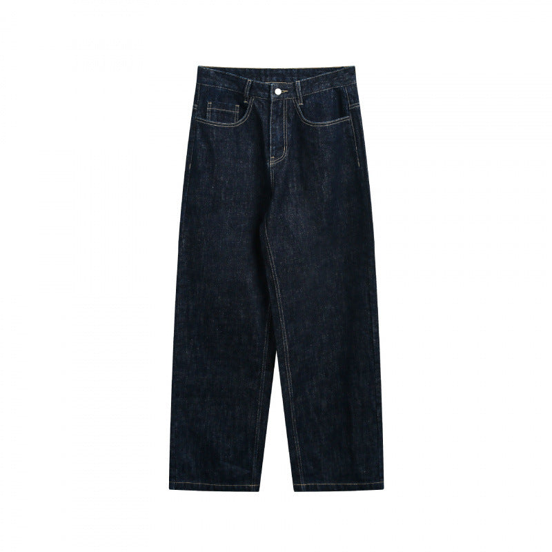Women's Loose High-Waist Straight Jeans made of raw denim with relaxed fit Mune Fashion