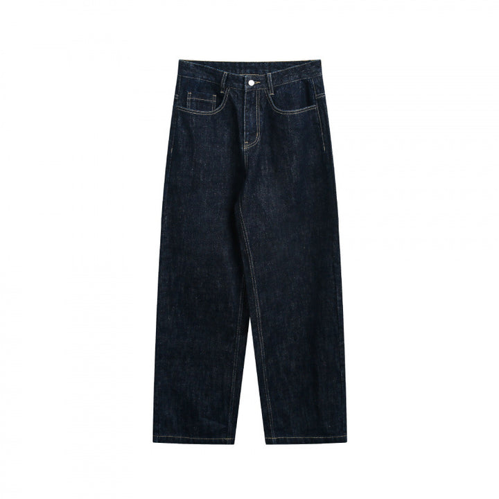 Women's Loose High-Waist Straight Jeans made of raw denim with relaxed fit Mune Fashion