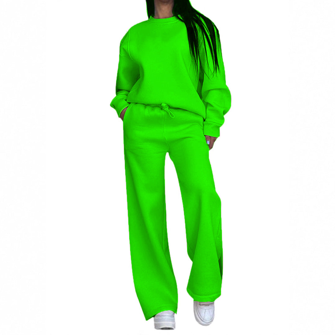 Women's casual oversized sweatshirt and wide jogging pants set Mune Fashion