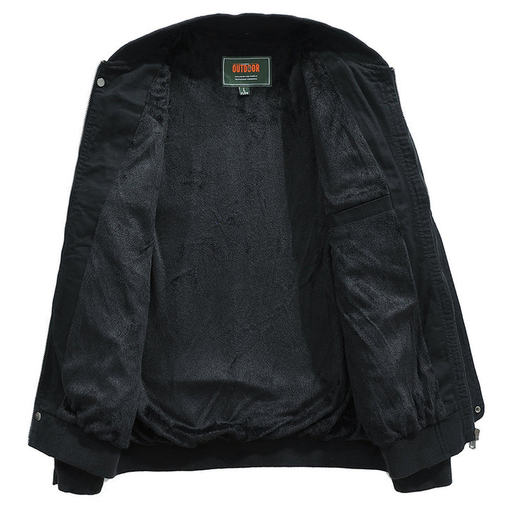 Men's Canvas Bomber Jacket in Field Style with Strap and Ring Details Mune Fashion