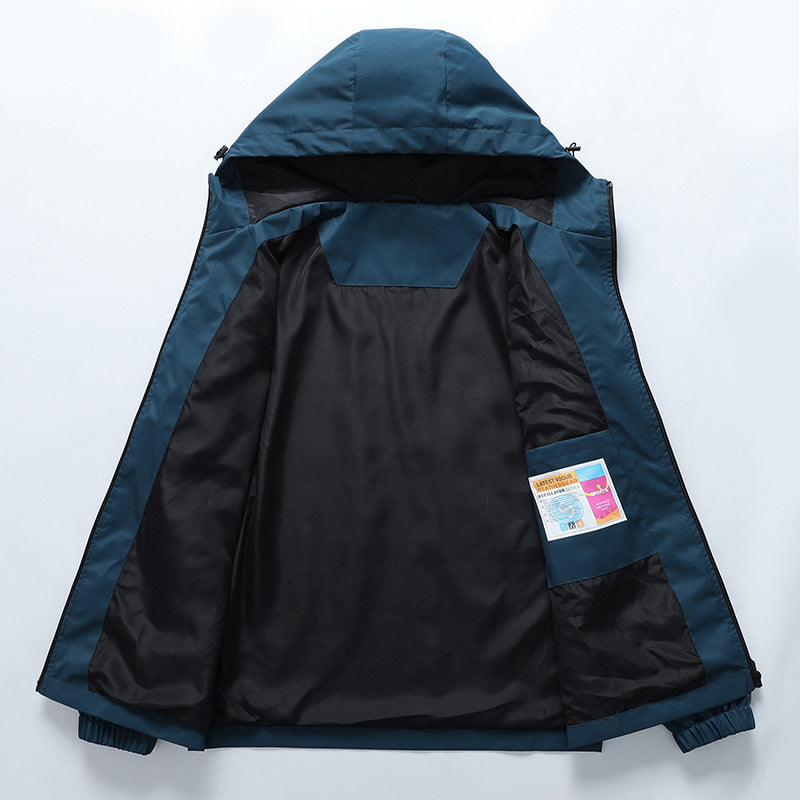 Men's Ultralight Rain Jacket with Hood, Water-Repellent Membrane and Taped Seams Mune Fashion