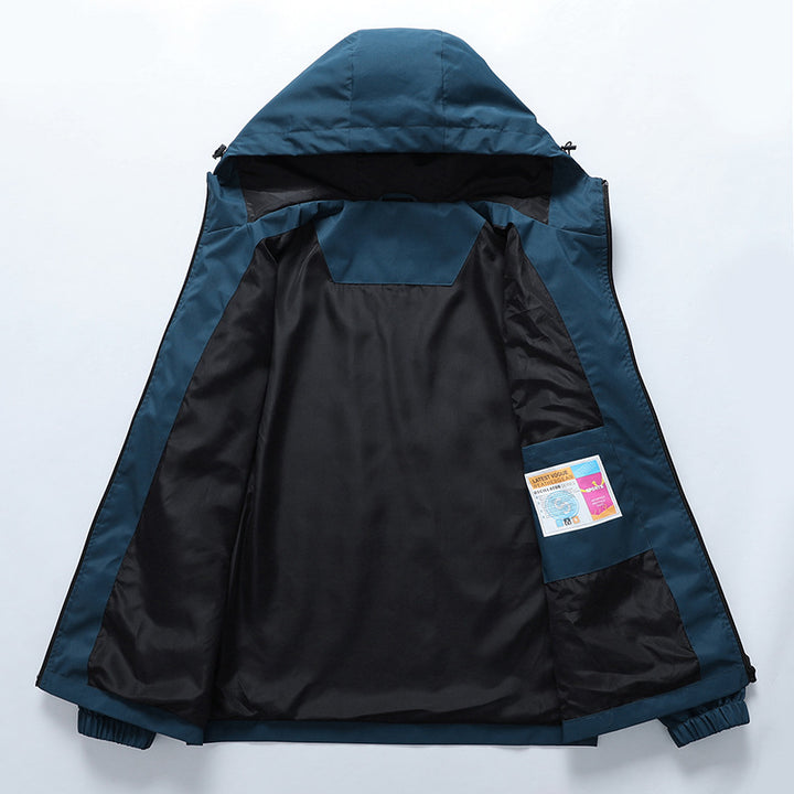 Men's Ultralight Rain Jacket with Hood, Water-Repellent Membrane and Taped Seams Mune Fashion
