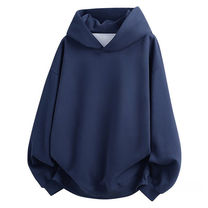 Women's Oversize Hoodie made of soft cotton blend with ribbed hem and raglan sleeves Mune Fashion