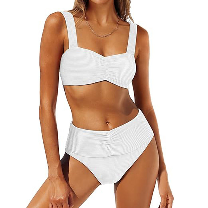 Ladies High-Cut Bikini with Ruching Mune Fashion