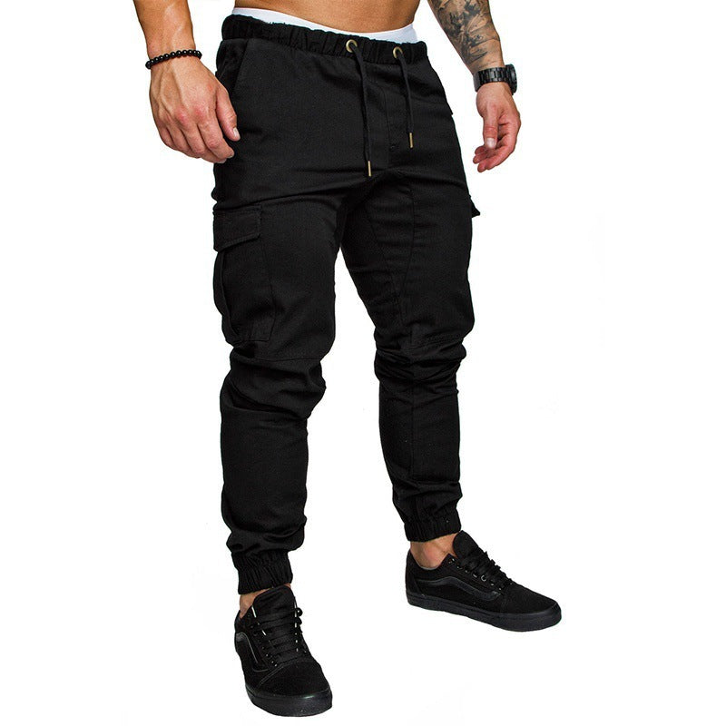 Men's Slim-Fit Cargo Jogger Pants with elastic drawstring, reinforced seams, and multiple pockets Mune Fashion