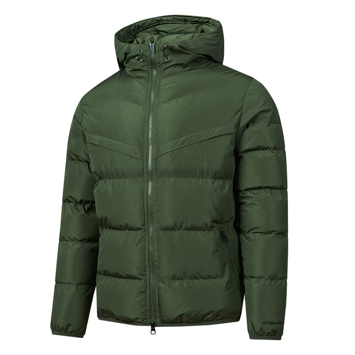 Men's Padded Hooded Quilted Jacket with Thermal Insulation, Two-Way Zipper & Concealed Zipper Pockets Mune Fashion