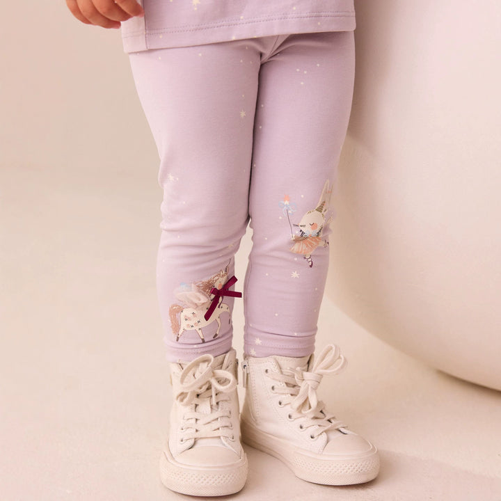Girls leggings with playful unicorn and bunny pattern Mune Fashion