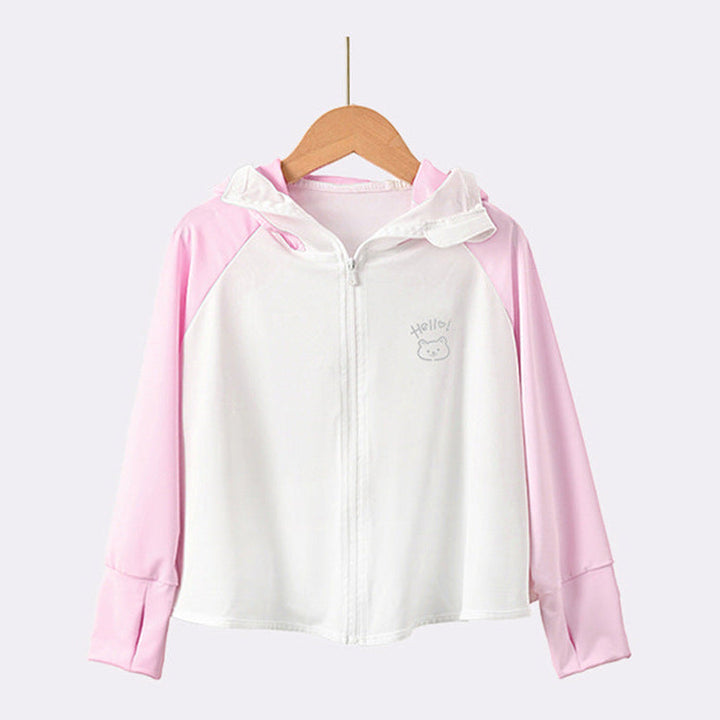 Girl lightweight sun jacket with hood Mune Fashion