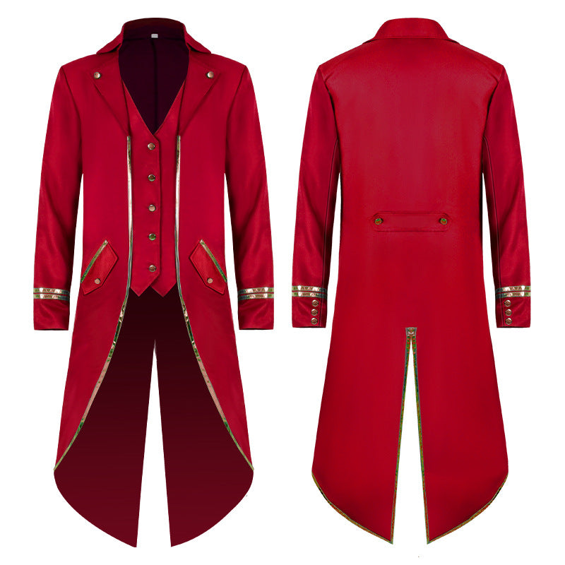 Women's longer tailored blazer coat with gold chain detail and single-breasted closure Mune Fashion