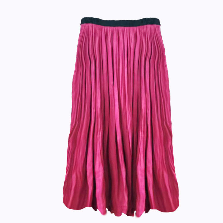 Ladies Elegant Pleated Skirt made of Flowing Material Mune Fashion