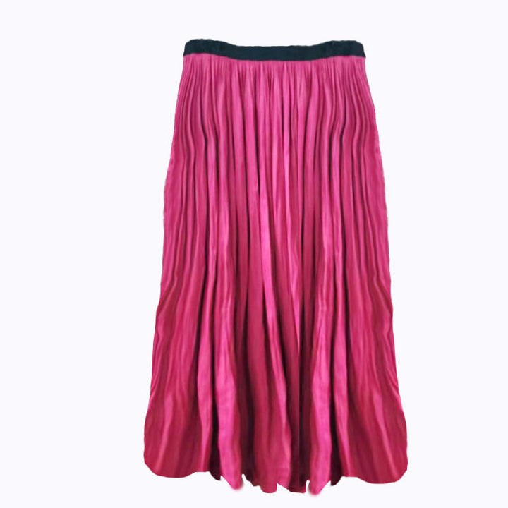 Ladies Elegant Pleated Skirt made of Flowing Material Mune Fashion