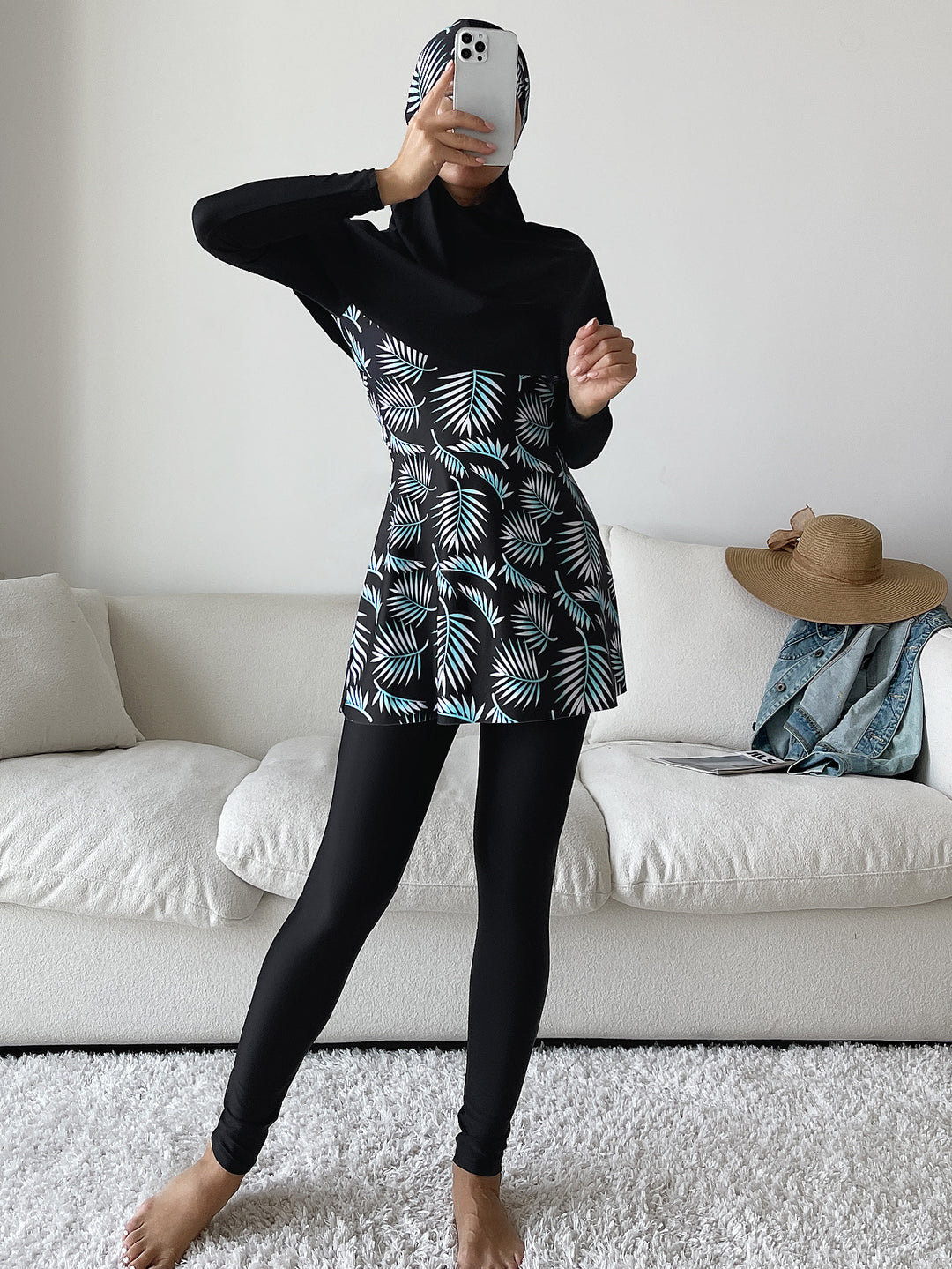 Women's Stylish 360-Degree Swimsuit with Integrated Hijab Mune Fashion