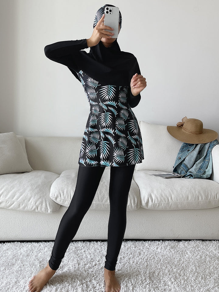 Women's Stylish 360-Degree Swimsuit with Integrated Hijab Mune Fashion