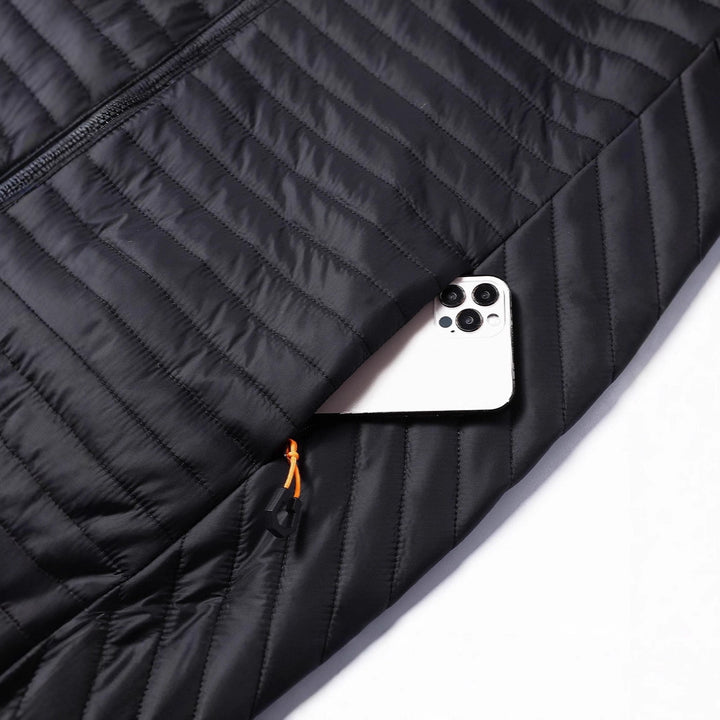 Men's Ultralight Hooded Quilted Vest with Horizontal Quilting and Packable Insulation Mune Fashion