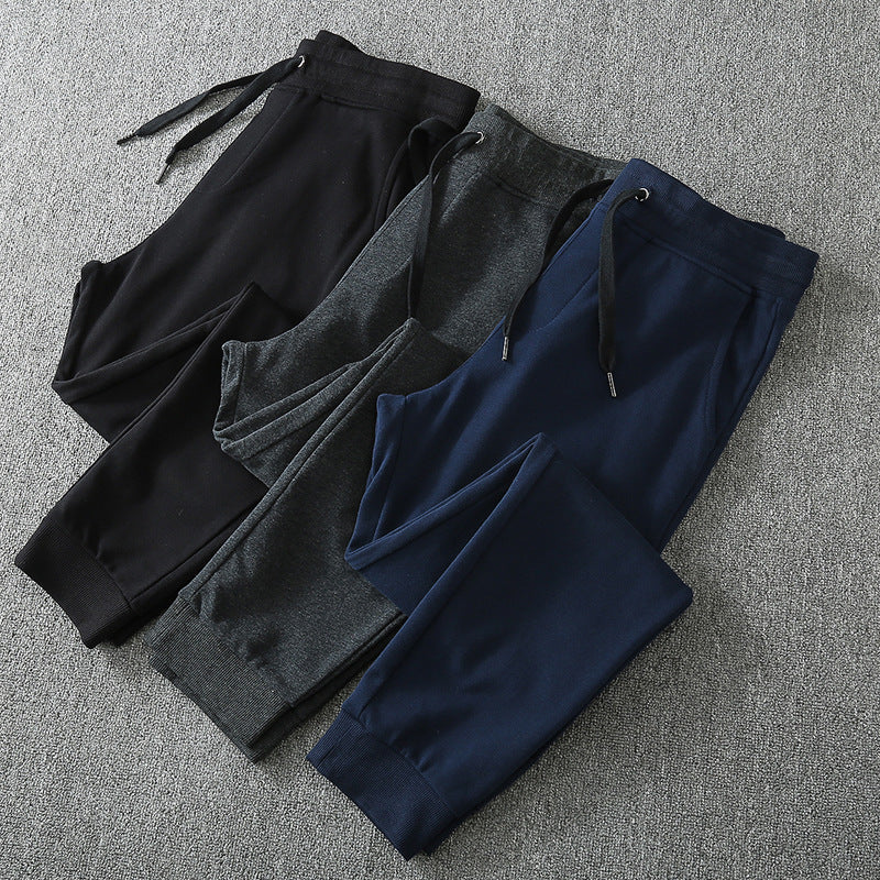 Men's Slim-Fit Fleece Jogging Pants with Elastic Waistband, Drawstring and Brushed Inside Mune Fashion