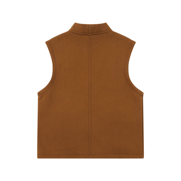 Unisex Utility Vest with V-Neck, large flap pockets and button placket Mune Fashion