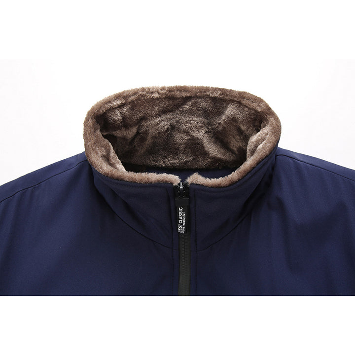 Men's multifunctional quilted jacket with deep collar and soft lining Mune Fashion