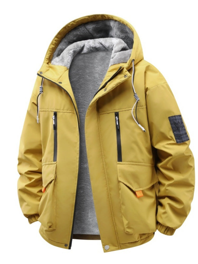 Men's Technical Outdoor Jacket with Teddy Lining, Windproof Outer Layer and Multifunction Pockets Mune Fashion