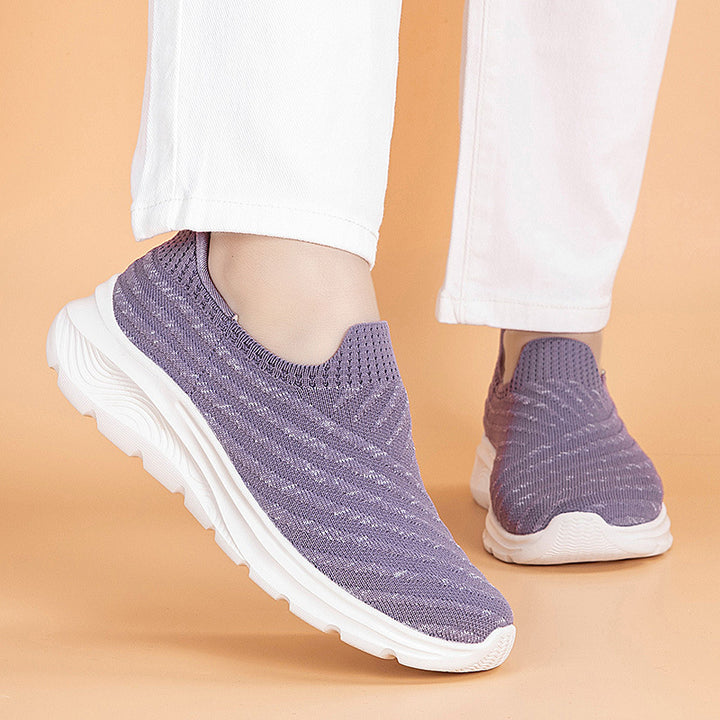 Women's nan elastic knit slippers with cushioned sole Mune Fashion