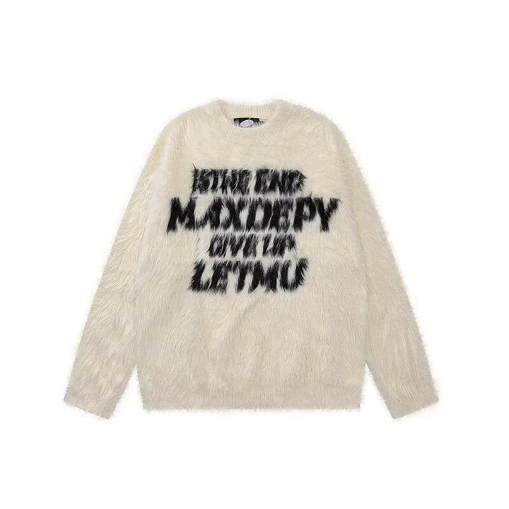Women Stylish Oversized Sweater with Creative Print Mune Fashion