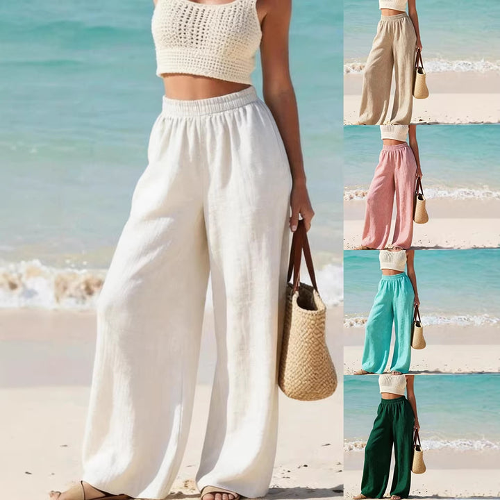 Women wide linen pants Mune Fashion