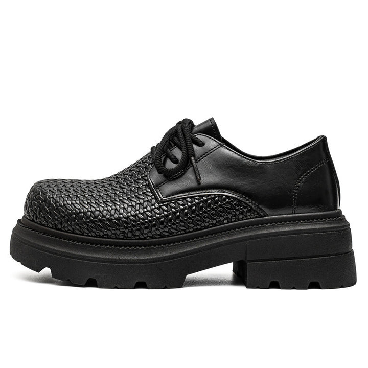 Women's woven platform derby shoes with a sturdy outsole, breathable woven upper and padded comfort insole Mune Fashion