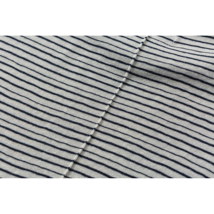 Unisex Fine Striped Long Sleeve Shirt made of Cotton Blend with Round Neck Mune Fashion