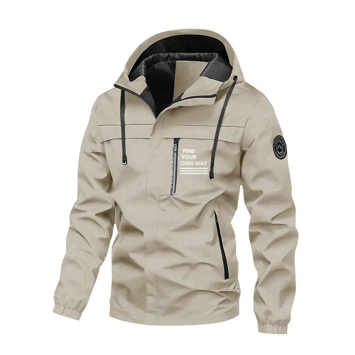 Men's windbreaker jacket with high collar and practical pockets Mune Fashion