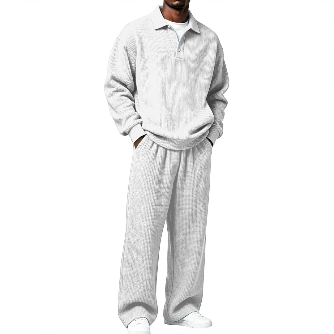 Men's Comfortable Leisure Suit with Collar Mune Fashion