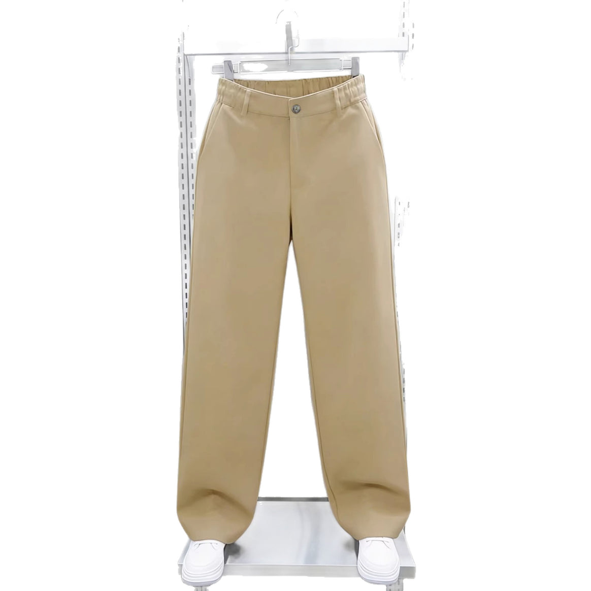 Men's wide Chino pants in Relaxed Fit with elastic comfort waistband and side pockets Mune Fashion