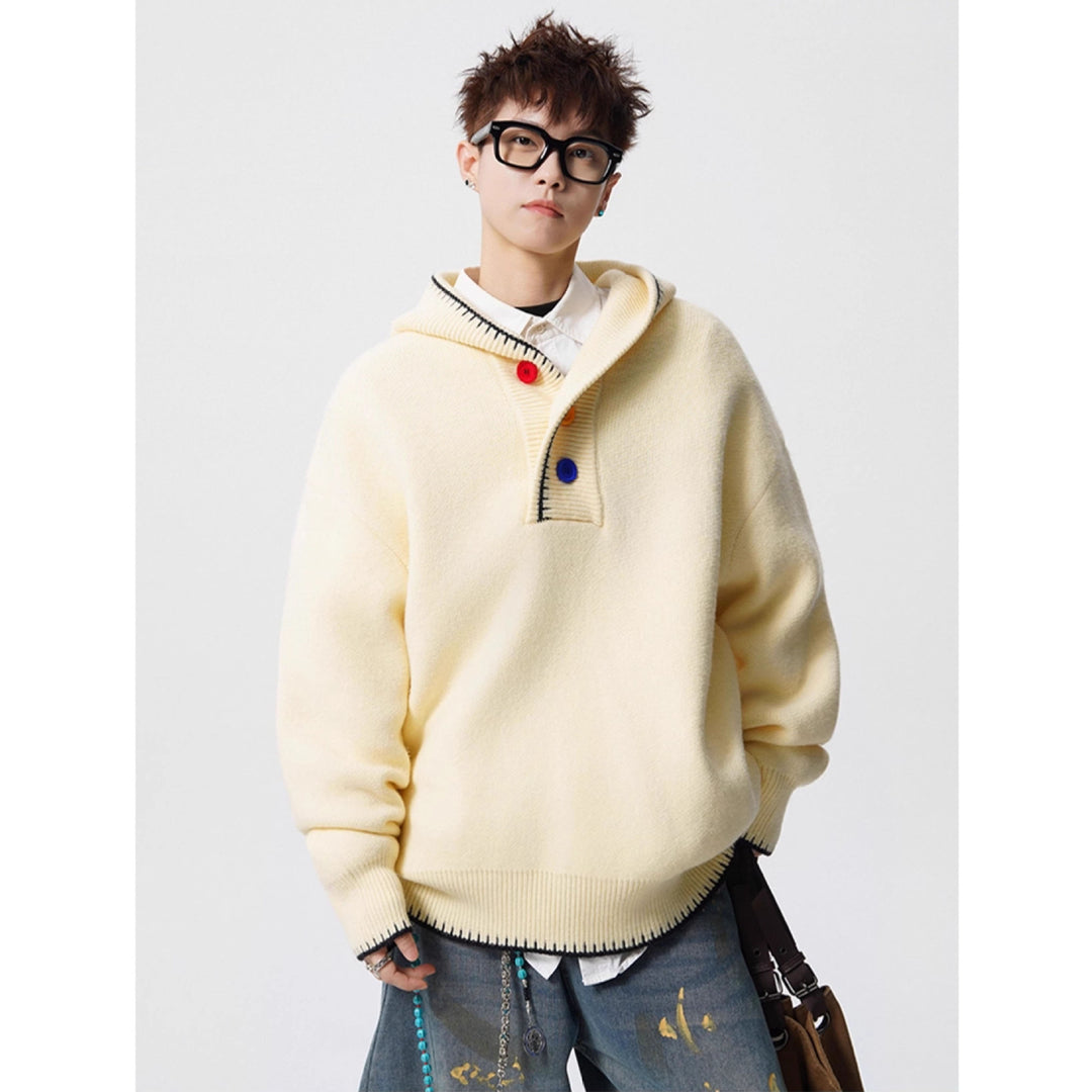 Men's Fashionable Oversized Sweater with Knit Structure Mune Fashion