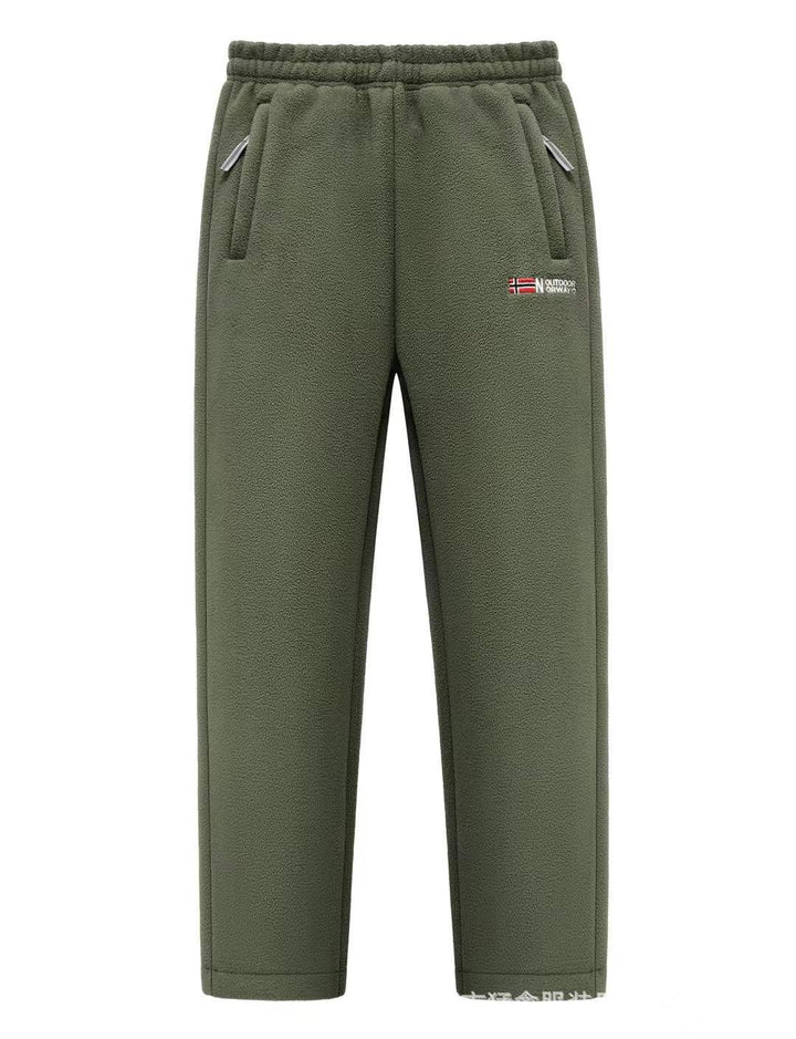 Women's fleece pants with elastic waistband, zip pockets, and thermo inner lining Mune Fashion