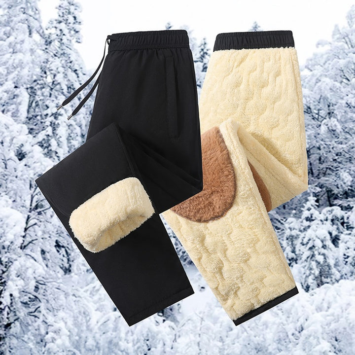 Men's Padded Thermo-Softshell Jogging Pants with Teddy Lining & Drawstring Mune Fashion